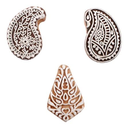 Set of 3 Piece New Mix Wooden Printing Block